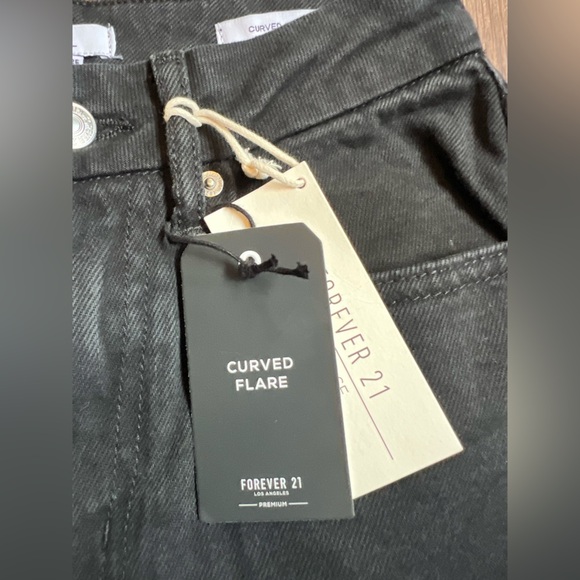 Forever 21 Black Wide Leg Flare Jeans size 25 - Picture 2 of 8